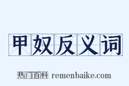 甲奴反义词是什么意思的图片